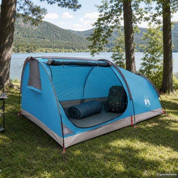 vidaXL Hiking Tent Waterdicht 2-persoons Blauw, Verzenden