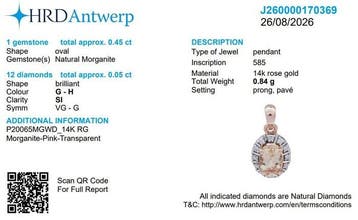 Ensemble de bijoux 2 pièces - 14 carats Or rose - 3.13ct.