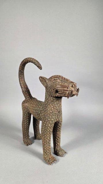 Luipaard in brons - Ife - Benin-Nigeria, Antiek en Kunst