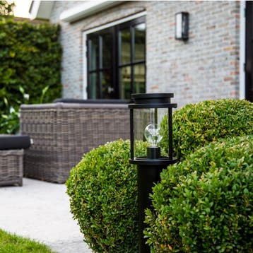 Tuinverlichting Modern Buitenlamp Staand Zwart Sydney Terras, Tuin en Terras, Verzenden, Staande lamp, 50 tot 250 watt, Nieuw