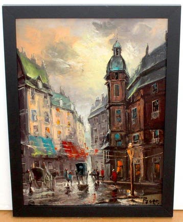 Emilio Payés (1935) - Calle parisina - NO RESERVE