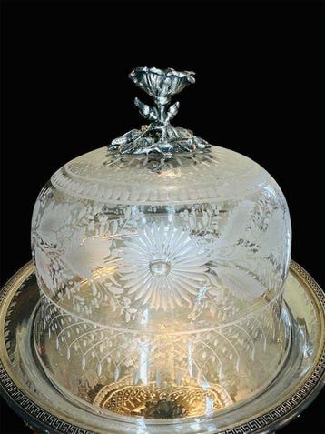 Stolp - Kristal, Zilver - 1850-1900 - kaasdeksel