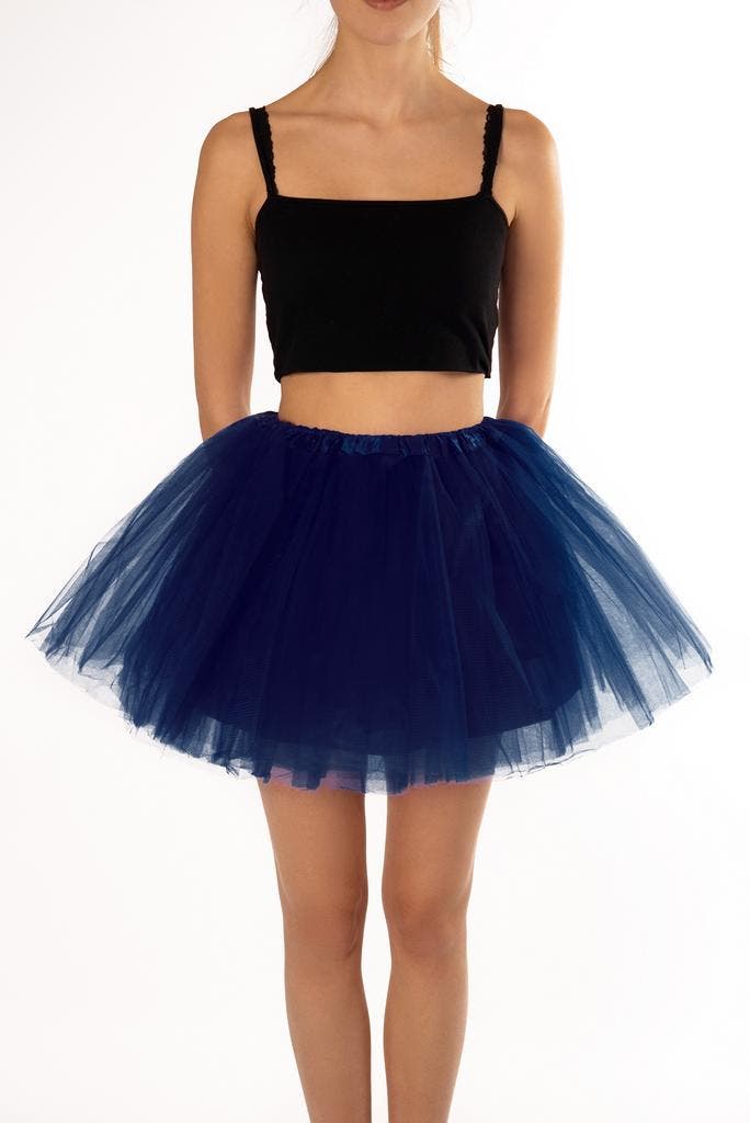 KIMU® Tutu Donkerblauw Tule Rokje 98 104 110 116 Donkerblauw, Kinderen en Baby's, Carnavalskleding en Verkleedspullen, Meisje