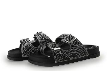 Studio London Slippers in maat 41 Zwart, Kleding | Dames, Slippers, Verzenden, Zo goed als nieuw, Studio London