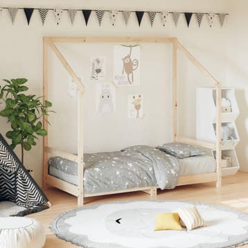 vidaXL Kinderbedframe 80x160 cm massief grenenhout, Kinderen en Baby's, Verzenden, Nieuw