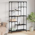 vidaXL Boekenplank Zwart Eiken 99 x 35,5 x 176 cm Bewerkt, Verzenden, Nieuw