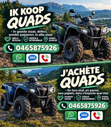 ACHAT DE QUADS – INKOOP VAN QUADS