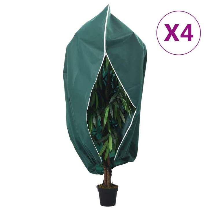 vidaXL Plantenhoezen met ritssluiting 4 st 70 g/m² 3,93x3 m, Tuin en Terras, Hand-tuingereedschap, Nieuw, Verzenden