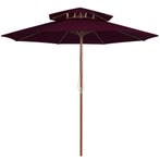 vidaXL Parasol dubbeldekker met houten paal 270 cm, Verzenden