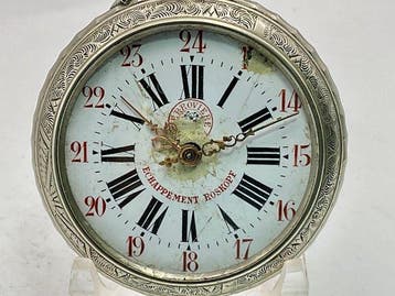 Ferroviere Echappement Roskopf . Metallo . 1900 - 1850-1900, Handtassen en Accessoires, Nieuw