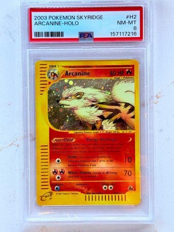 Pokémon - 1 Graded card - Arcanine #H2 Foil, Holo - PSA 8 -