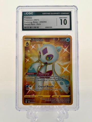 Pokémon - 1 Graded card - Froslass - Evolving Skies -, Hobby en Vrije tijd, Nieuw