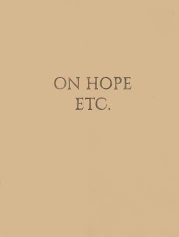 Elke Andreas Boon. On Hope Etc. | Nieuw, Verzenden, Dieter Roelstraete; Sophie Kaplan; Philippe Van Cauteren; Pierre Muylle; Dirk Steenhaut