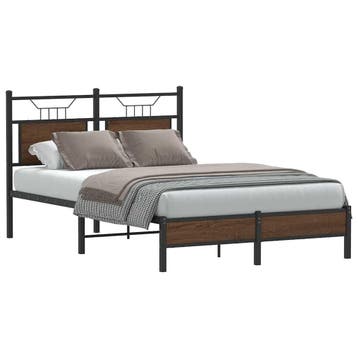 vidaXL Bedframe zonder matras bewerkt hout bruin eikenkleur, Verzenden, Nieuw