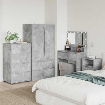 vidaXL Opbergkasten 60 x 48 x 105 cm Bewerkt hout Beton, Verzenden