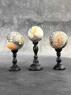 GEEN MINIMUMPRIJS - Prachtige set van 3 rode Maligano Jasper