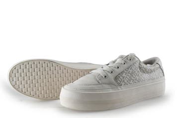 Tommy Hilfiger Sneakers in maat 38 Wit, Verzenden, Wit, Zo goed als nieuw, Sneakers