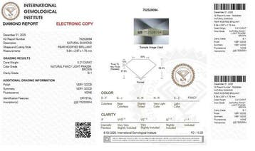 1 pcs Diamant (Couleur naturelle) - 0.21 ct - Poire - Fancy, Nieuw