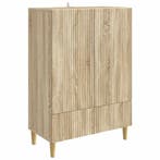 vidaXL Dressoir met lade Sonoma Eiken 66 x 34,5 x 95 cm, Verzenden, Nieuw