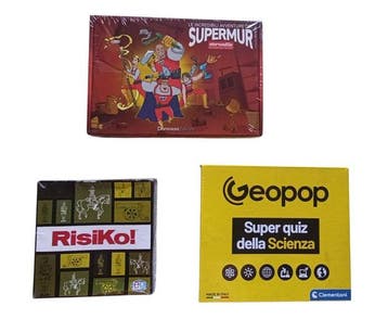 Bordspel - Risiko! EG, Supermur e Geopop – lotto 3 giochi -