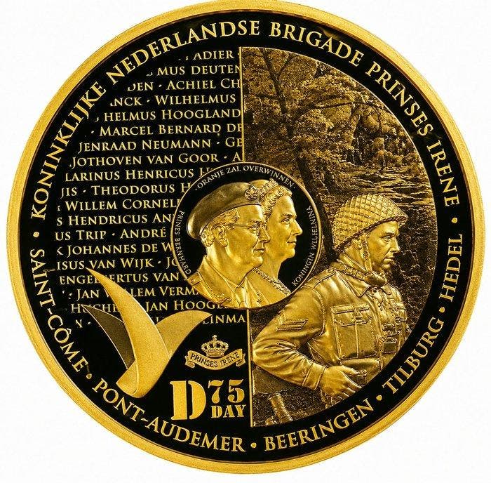 Nederland. Gouden Koninkrijksponder D-Day 75 – Prinses Irene, Postzegels en Munten, Munten | Nederland