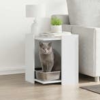 vidaXL Kattenbakkast 42x42x51 cm bewerkt hout wit, Dieren en Toebehoren, Verzenden, Nieuw