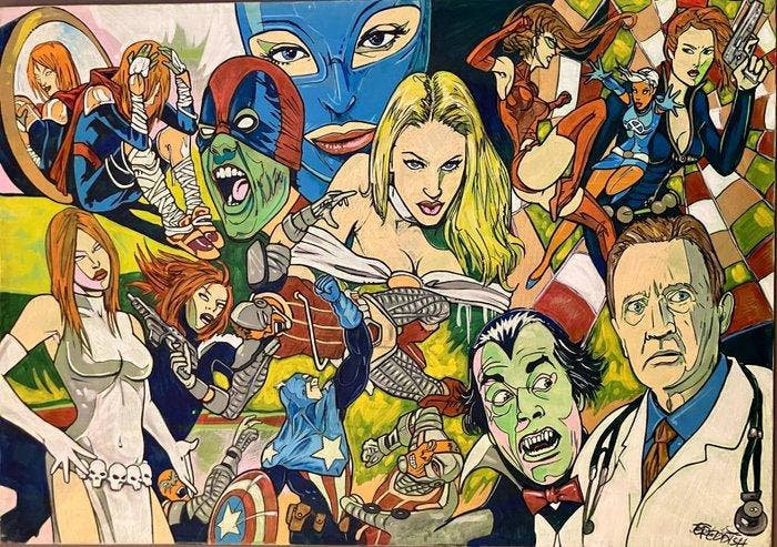 Freddish (1971) - Dr Kelso, Antiquités & Art, Art | Peinture | Moderne