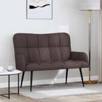 vidaXL Tweedelige Sofa Donkerbruin 115 x 61 x 87 cm Stof, Verzenden