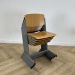 Eromes schoolstoel / stapelstoel zithoogte 46 cm,  Licht, Gebruikt, Hout, Eén