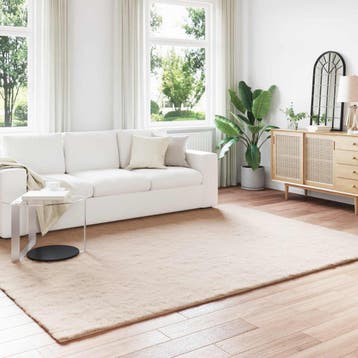 vidaXL Antislip vloerkleed van imitatie konijnenbont OLITE, Verzenden, Nieuw