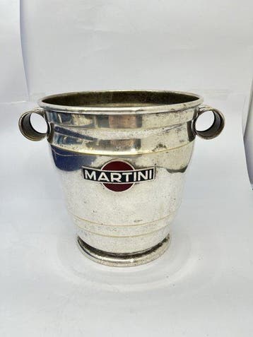 Martini - Ijsemmer - Verzilverd - Glazuren die in een oven, Antiek en Kunst
