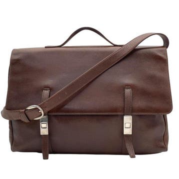 Gucci - Vintage Leather 2-Way Messenger / Business Bag -, Handtassen en Accessoires, Nieuw