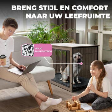MaxxPet Houten Hondenbench 110x74x80cm (Hondenbenches, Dier), Ophalen of Verzenden, Nieuw
