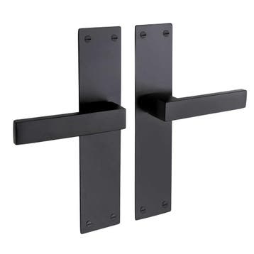 Deurklink Nova zwart met schild niet geveerd - deurbeslag..., Doe-het-zelf en Bouw, Ophalen of Verzenden, Nieuw, Klink of Kruk