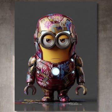 Lego Merchandise - Minion IRON MAN versione LEGO | Tela XXL, Nieuw