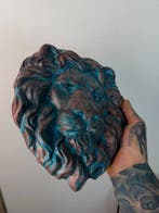 victor massacre - Relief, Bronze Patina Lion Relief - 22 cm, Antiquités & Art