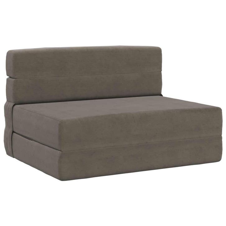 vidaXL Vouwsofa Bed Lichtgrijs 190 x 70 x 15 cm Corduroy, Maison & Meubles, Canapés | Salons, Envoi