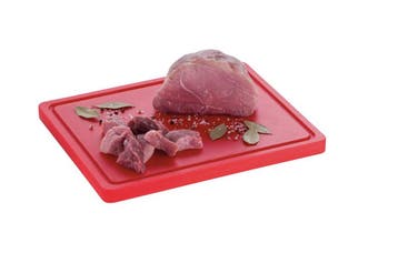 Snijplank | PRO | Rood | Polyethyleen | Met Sapgoot |, Verzenden, Nieuw in verpakking