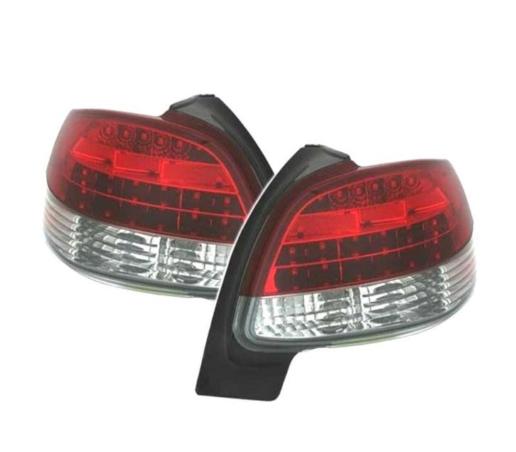 FEUX ARRIÈRE PEUGEOT 206 98-09 LED ROUGE CHROMÉ, Autos : Pièces & Accessoires, Éclairage, Envoi
