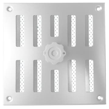 Afsluitbaar schuifrooster opbouw 195 x 195mm - RVS, Verzenden