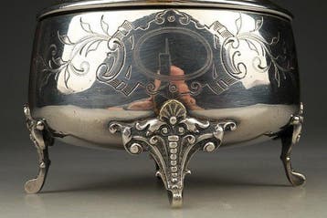 WMF / Geislingen - Sucrier - Plaqué(e) argent, Antiquités & Art