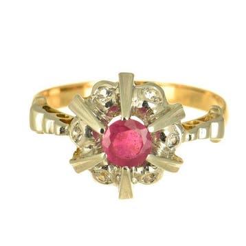 Bague - 18 carats Or jaune Rubis, Bijoux, Sacs & Beauté, Bagues