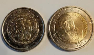 San Marino. 2 Euro 2004/2008 Bartolomeo Borghesi +