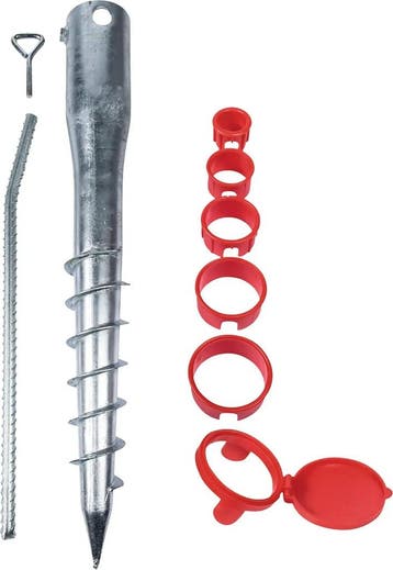 Meister grondschroefhulzen set 8-delig thermisch verzinkt, Ophalen of Verzenden, Nieuw