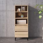 vidaXL Hoge kast 40x36x110 cm bewerkt hout sonoma eiken, Verzenden, Nieuw