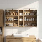 vidaXL Badkamerkast set 3 pcs 120 x 14,5 x 70 cm Bewerkt, Huis en Inrichting, Verzenden, Nieuw