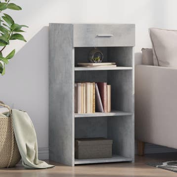 vidaXL Dressoir 45x42,5x93 cm bewerkt hout betongrijs, Verzenden