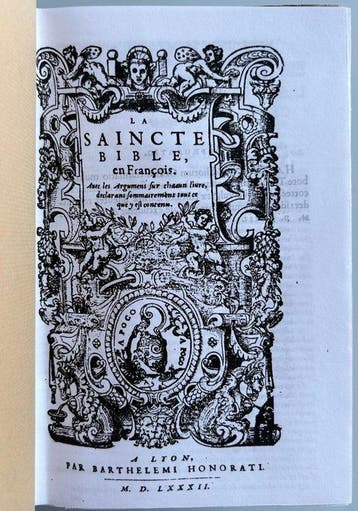La Saincte Bible en François - 1582