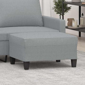 vidaXL Voetenbank 70x55x41 cm stof lichtgrijs, Verzenden, Nieuw