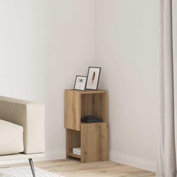 vidaXL Hoekkast 25,5x25x55cm Bewerkt hout Artisan Eiken, Huis en Inrichting, Verzenden, Nieuw